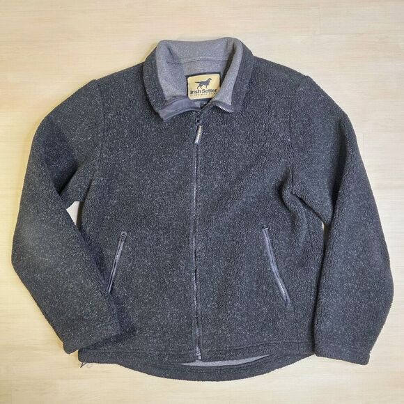 Irish Setter Other - Irish Setter Fleece Jacket Gray Hunting Heavy Full Zip Pockets UltraDry Medium‎
